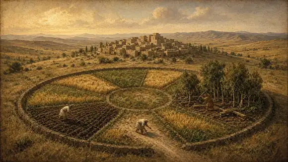 Fields and shared work, an illustration from Patterns of Civilization